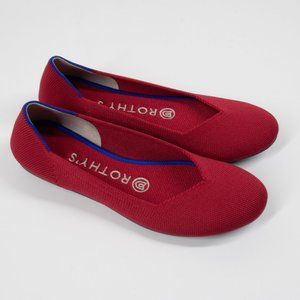 Rothy’s The Flat Scooter Red Size 6 EUC